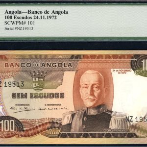 Angola 1972 100 Escudos Banco de Angola Note SCWPM-101 Legacy Choice About New 58 PPQ