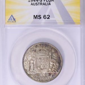 Australia 1944-S Silver Florin KM-40 ANACS MS-62