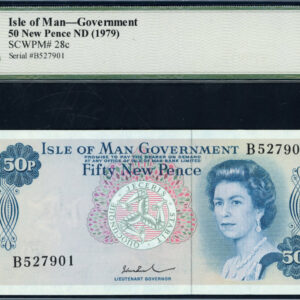 Isle of Man ND (1979) 50 New Pence Government Note SCWPM-28c Legacy Gem New 65 PPQ