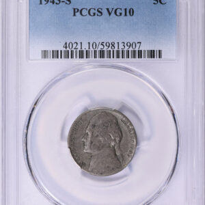 1943-S Jefferson Nickel PCGS VG-10