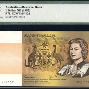 Australia ND (1982) $1 Reserve Bank Note SCWPM-42d Legacy Gem New 66 PPQ
