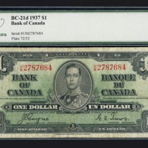 Canada 1937 $1 Bank of Canada Note SCWPM-58e Coyne / Towers Legacy Very Fine 20